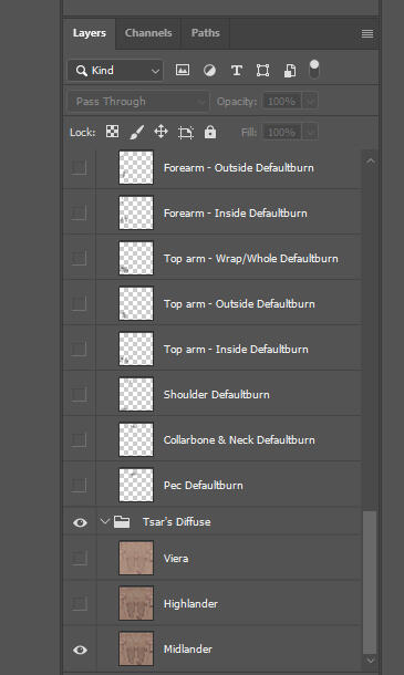 Photoshop - appears as an arrow between the &#39;Eye box&#39; and the Folder icon