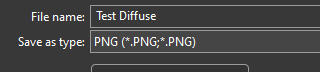 A new window will appear. Name your texture and click the 'Save as type' drop down and select PNG, then save. Make sure its some where you can easily find for when you're installing it into Penumbra