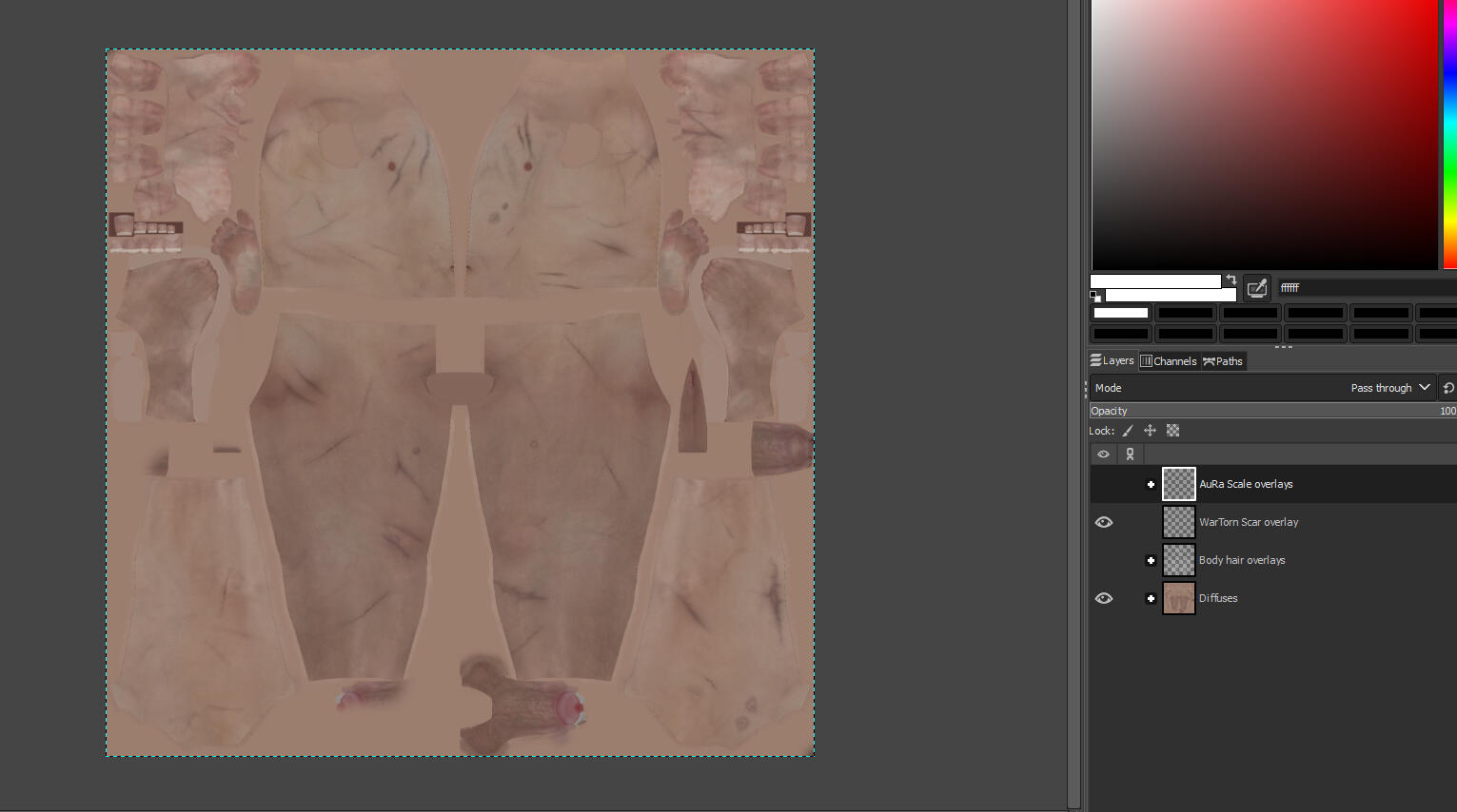 Its going to look much like this. The folders for each option is on the right. The eye means its currently visible. Clicking it will make it hidden.
