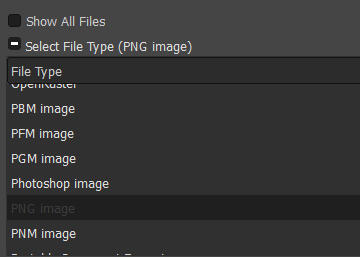 A new window will appear. Click the plus next to 'Select File Type' for the drop down. Scroll until you find PNG and click it. Name your texture at the top of the window then click 'Export'. Save it in an easy place for later installing through Penumbra.