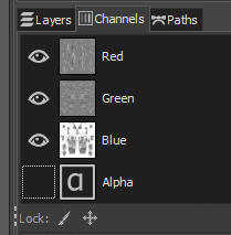 Where the layers and folders are, there is a tab called 'Channels' next to it. Click on this. You can see the Alpha Channel is hidden. Make it visible to activate it.