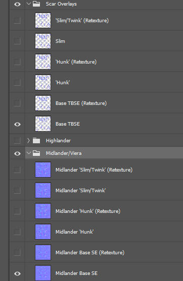 When choosing your options - you must make sure that the overlay options match the texture you've chosen. Choosing differently will create graphical outline errors as the shades of blue in the normal will not fit correctly.