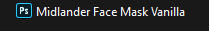 The Vanilla Mask is in the 'Vanilla Raw Textures' folder, and the Asym mask in 'Asym Raw Textures'.