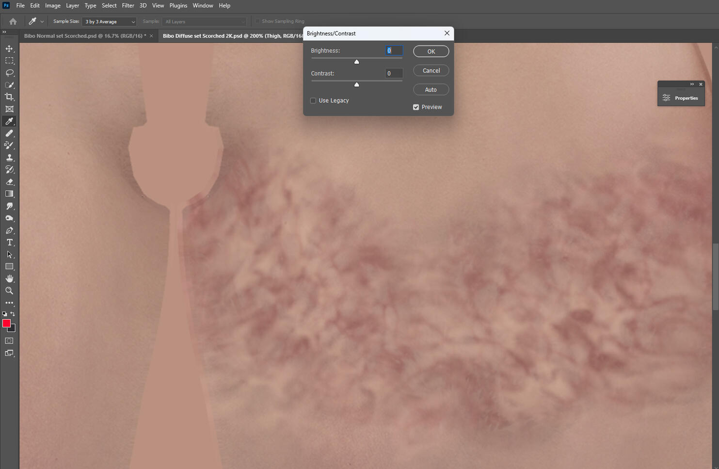 Clicking Image - Adjustments - Brightness and Contrast will bring up this box. You can slide these around to get a look you want. (Keep in mind, your characters skin colour will also effect the look of it in game)