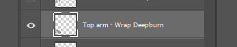 Select the layer you want to flip to the other side of the body in the layer menu