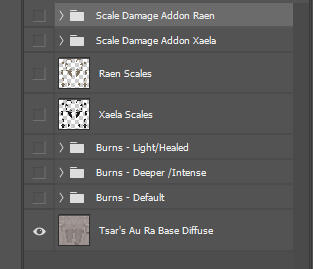There are scale options inside the AuRa PSD file.