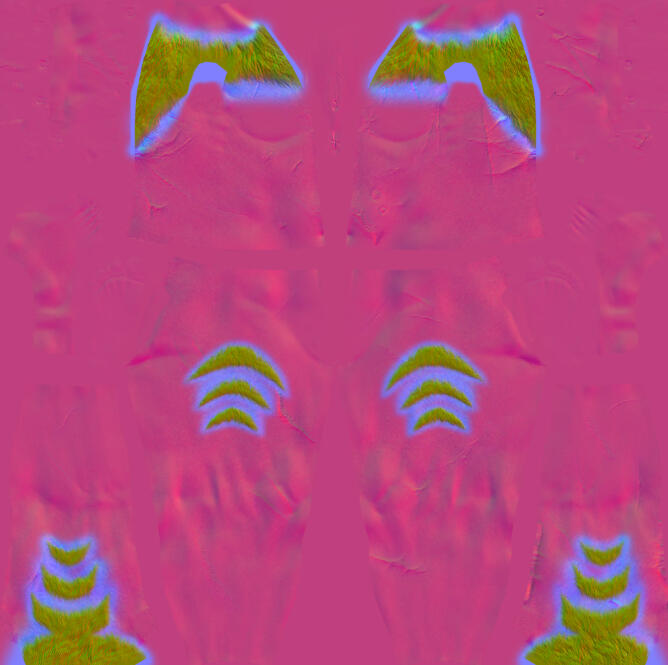 Alternatively - FHroth's alpha turns the skin red, but leaves the fur detail intact.